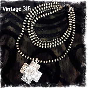 🎈 - “A Big Ol’ Quadruple Silver Cross Necklace”